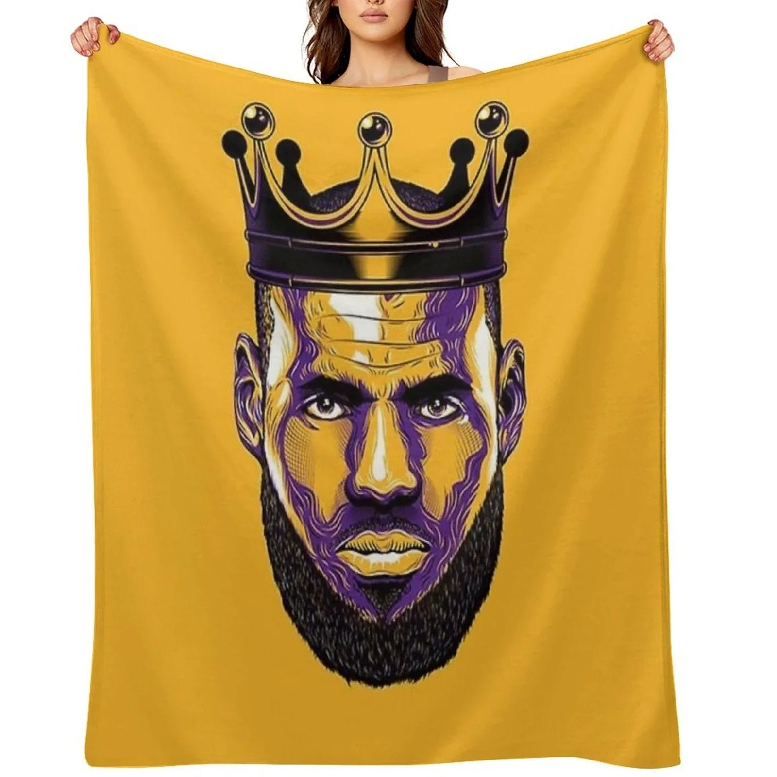 King Lebron James Throw Blanket