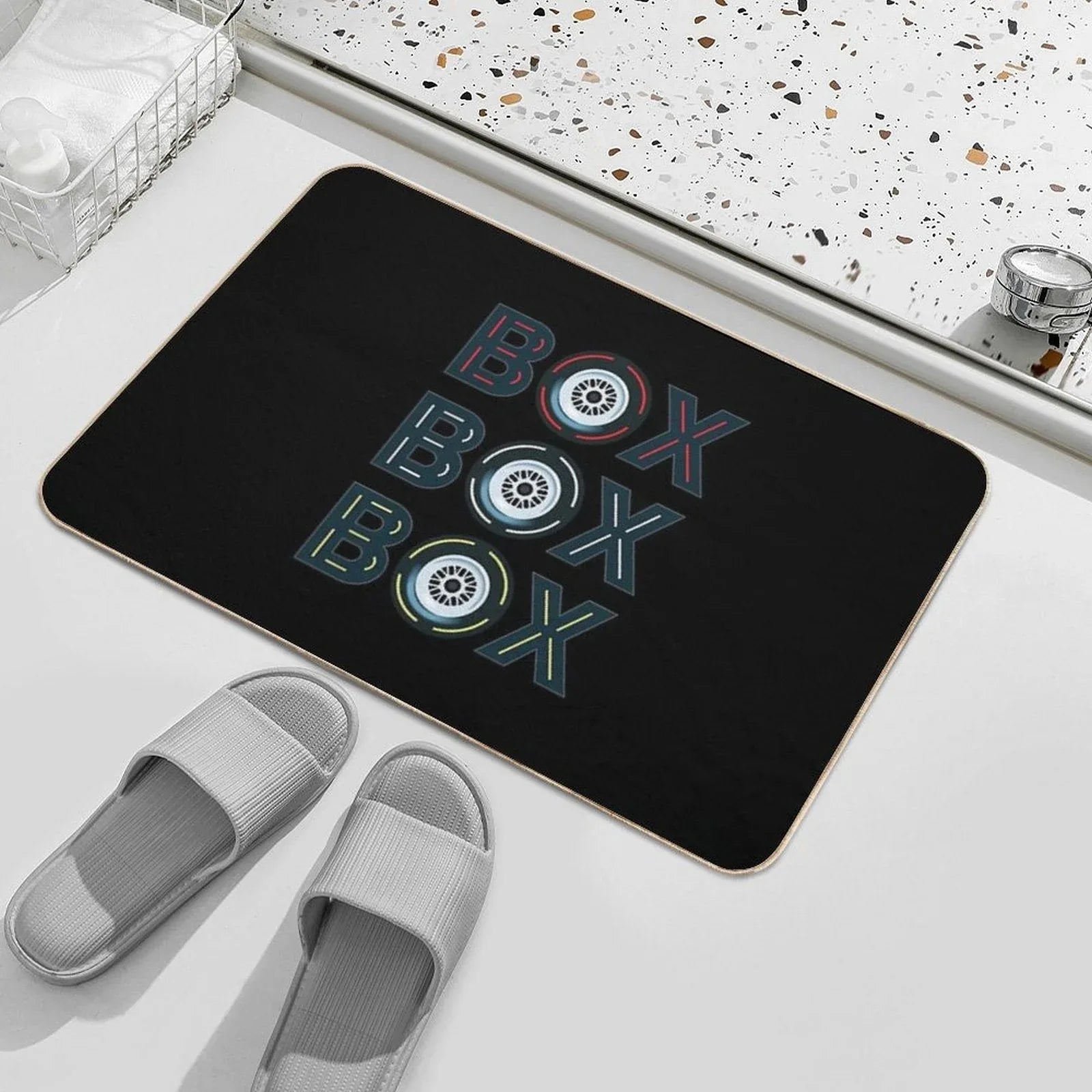 Box Box Box Radio Call To Pit Stop Bath Mat