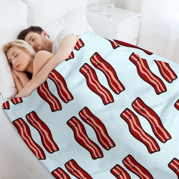 Cute Bacon Velvety-soft Throw Blanket