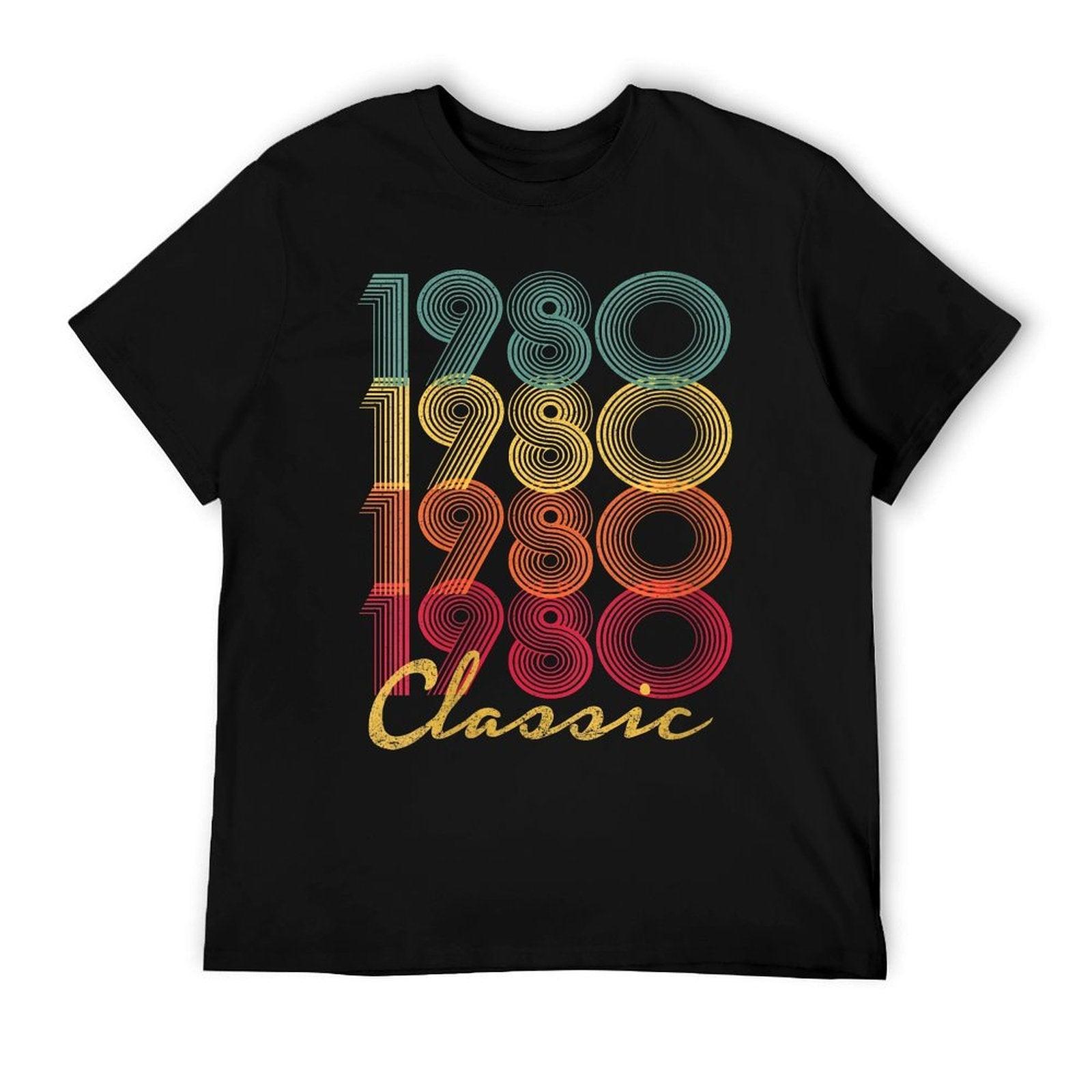 Womens 1980 40th Birthday Gift Vintage Retro Men Women 40 Years Old  Soft T-Shirt