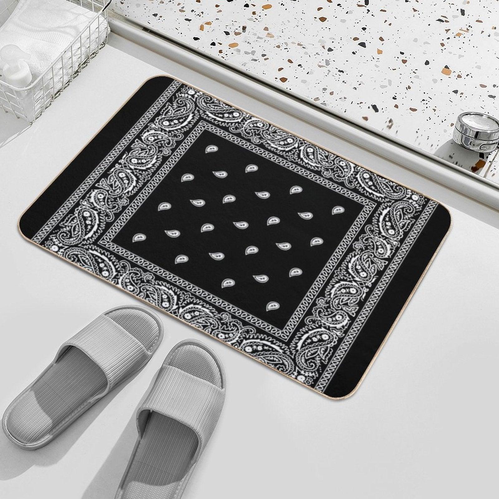 Bandana Black Bath Mat