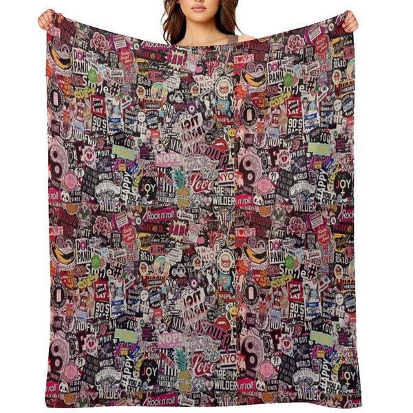 R PLACE MODIFIED 90S Travel-friendly Throw Blanket