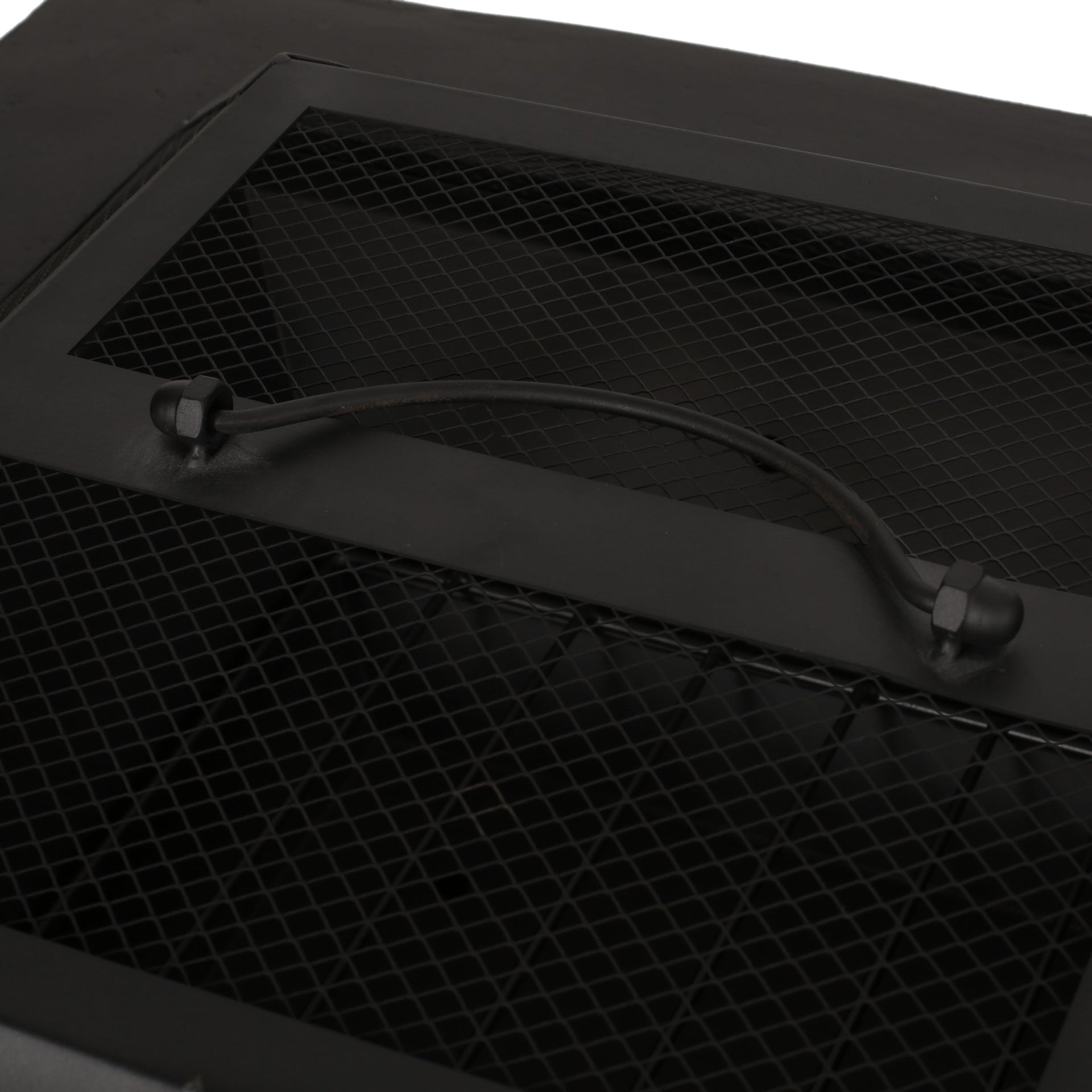 Outdoor 29' Square MgO Wood-Burning Fire Pit, Dark Gray