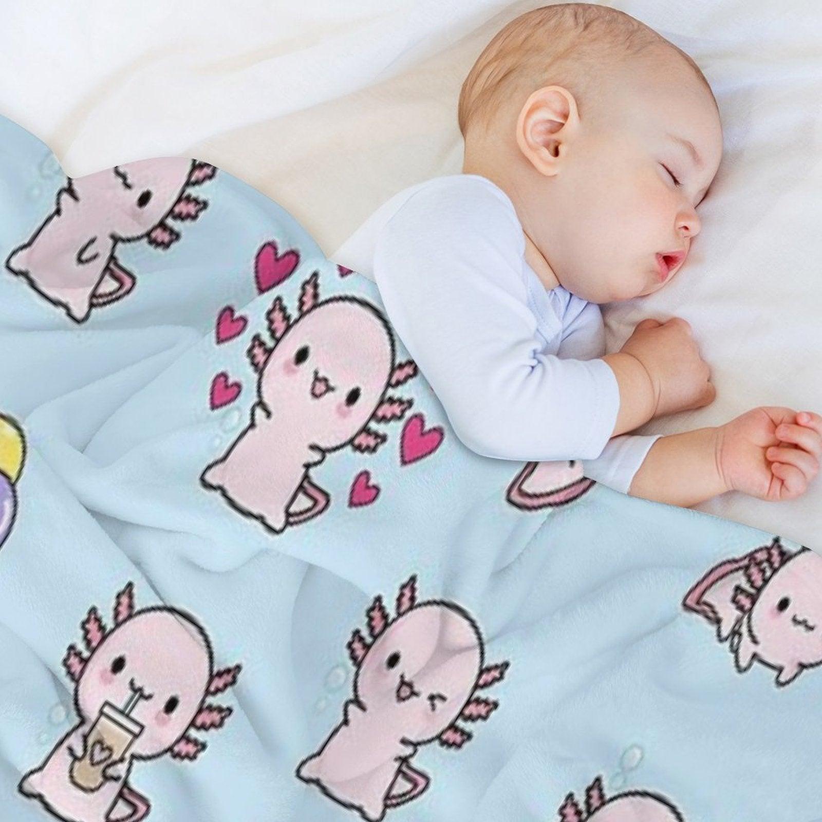 Copia De Cute Axolotl, Set Throw Blanket