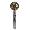 Propeller Driven Shower Head With Stop Button And Cotton Filter Turbocharged High Pressure Handheld Shower Nozzle - Yellow