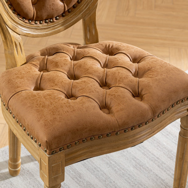 Set of 2 French Style Solid Wood Antique Dining Chairs BLAKHOM