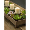 Rustic Recycled Pine Four Candle Holder Centerpiece