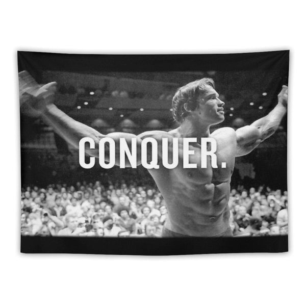 Arnold Schwarzenegger Conquer Tapestry