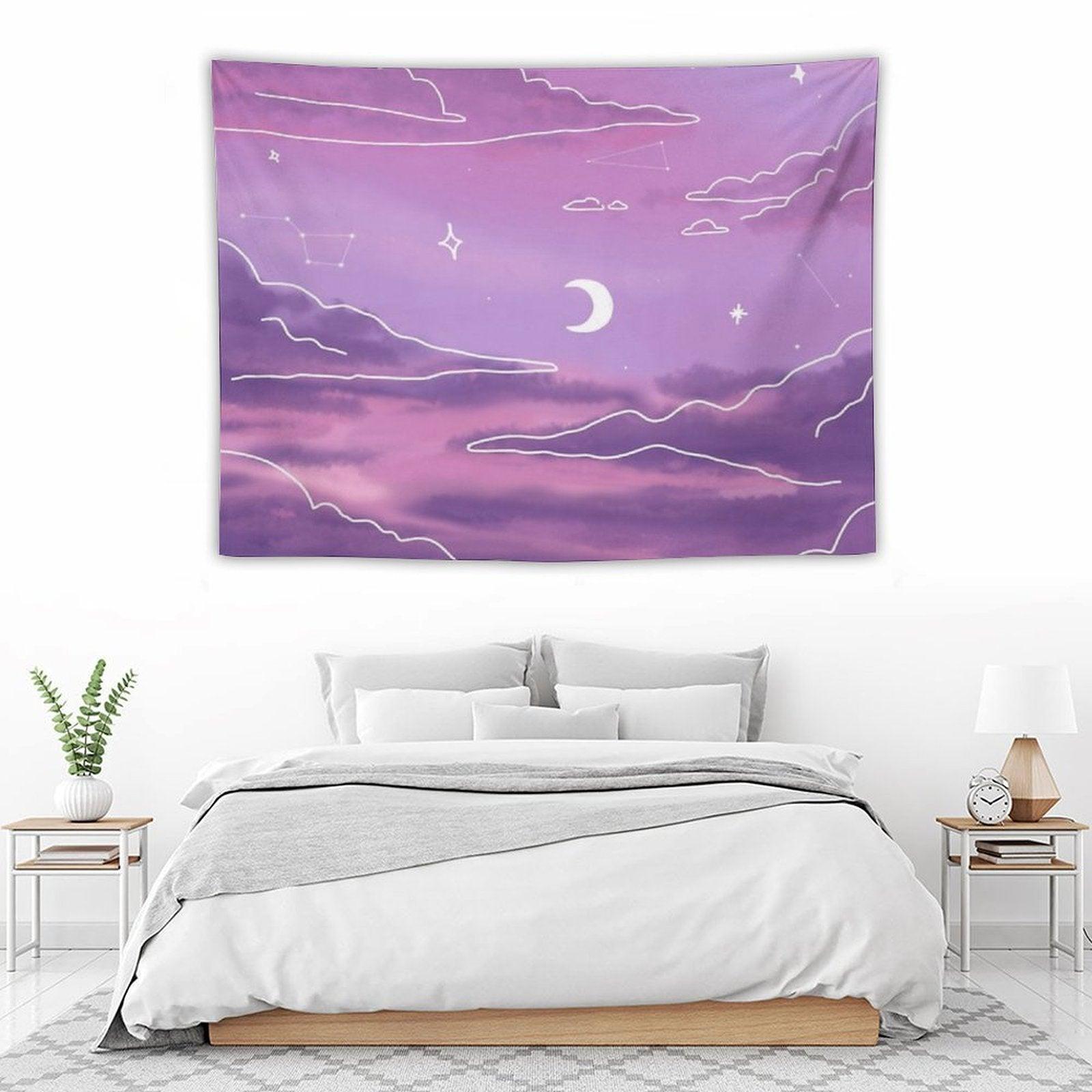 Purple Sunset View Tapestry