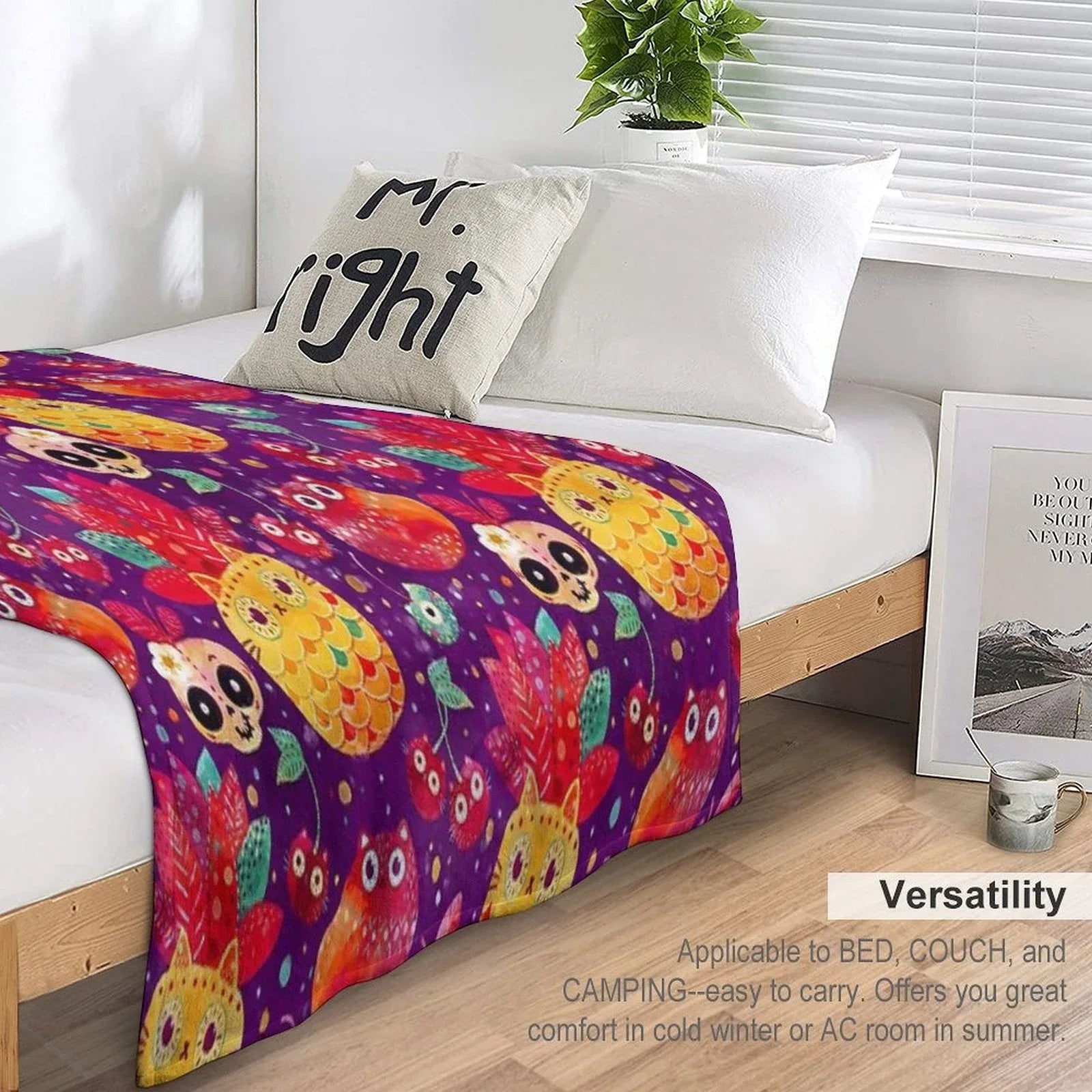 Mexican Tutti Frutti Throw Blanket