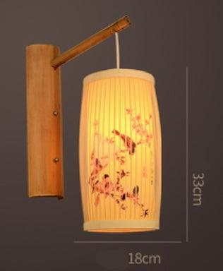 Woven Bamboo Chinese Bamboo Art Wall Lamp