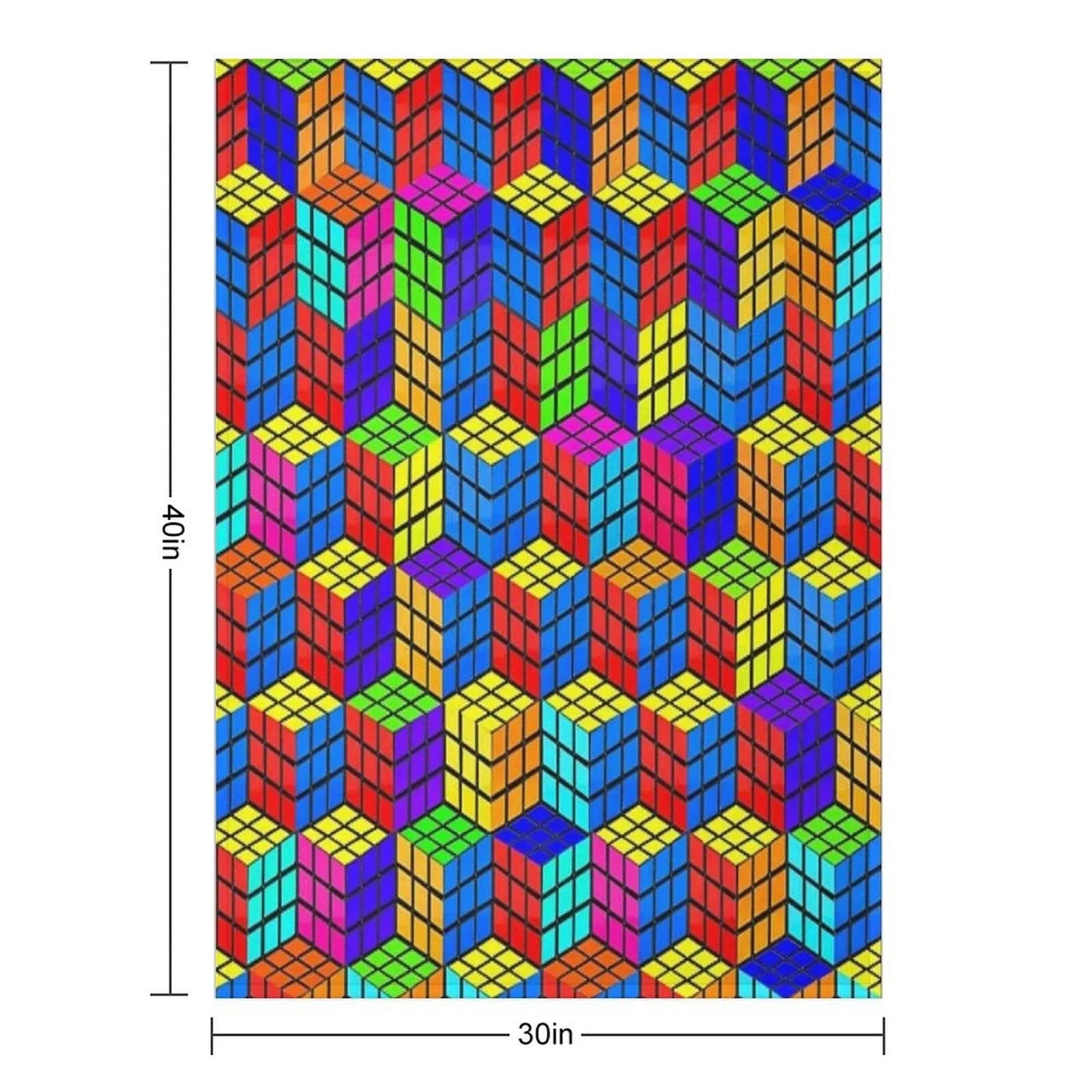 Rubik's Illusion Throw Blanket