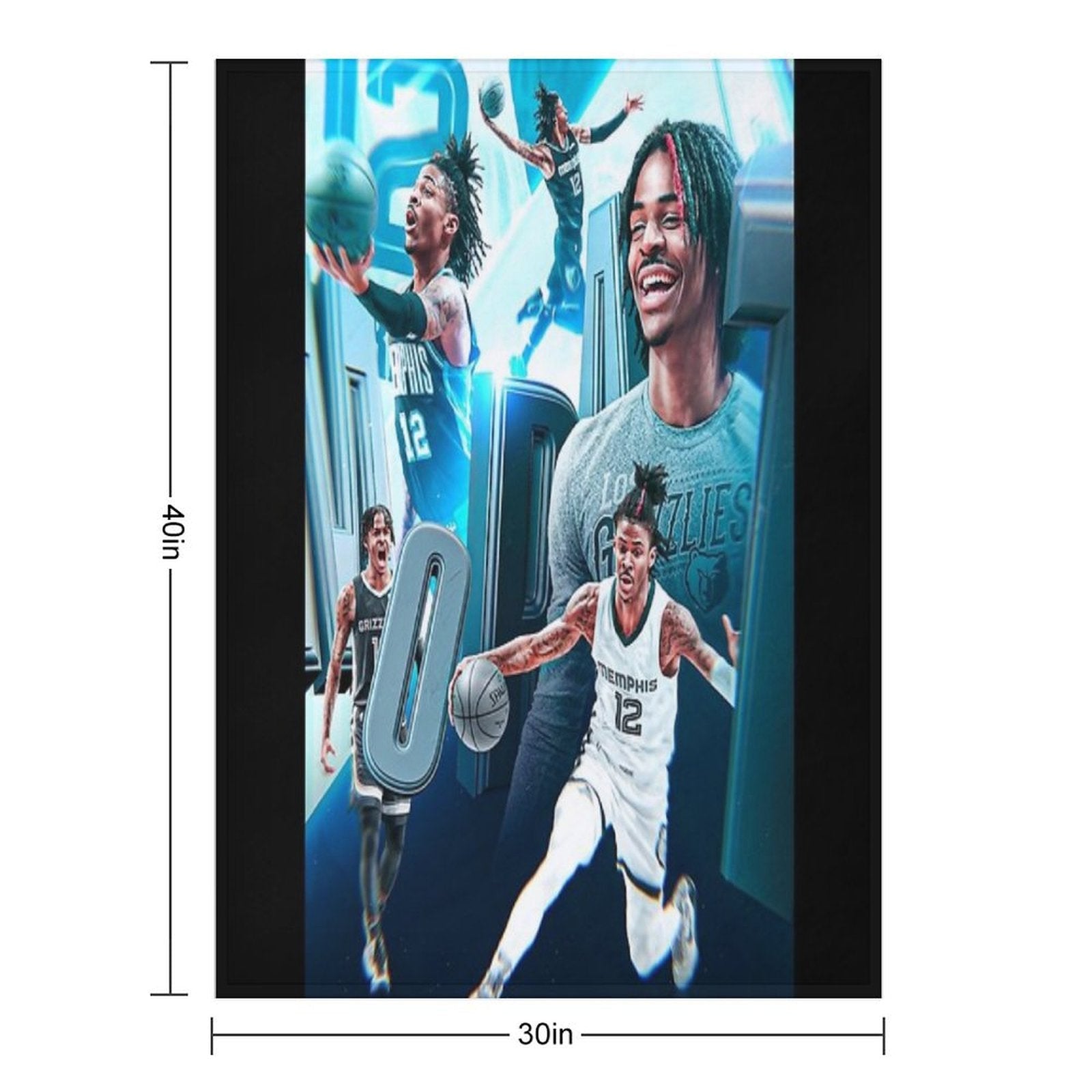 Ja Morant 12 Young Star Quick-dry Throw Blanket