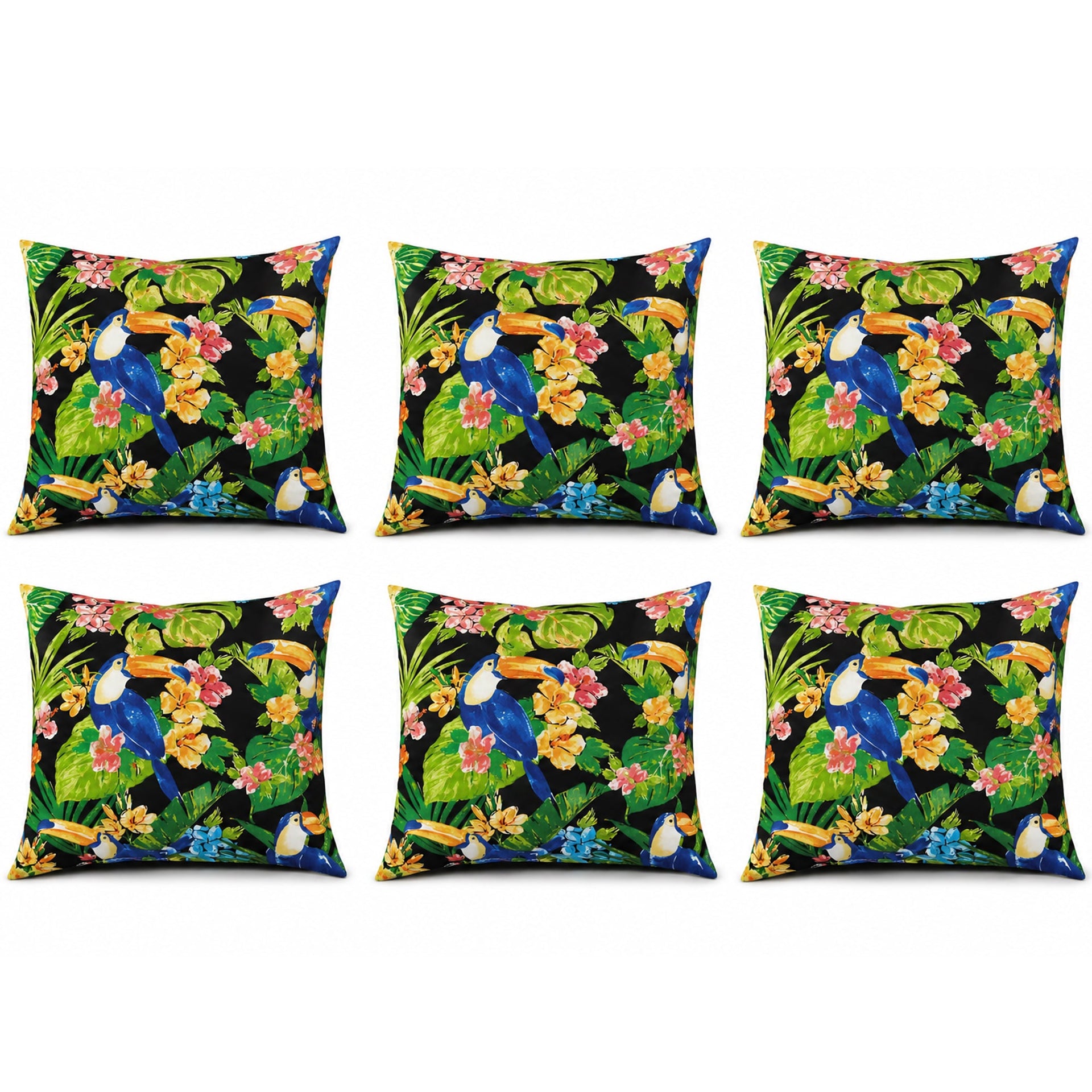 6 Pack Outdoor Pillow Covers - Decorative and Water-Repellent