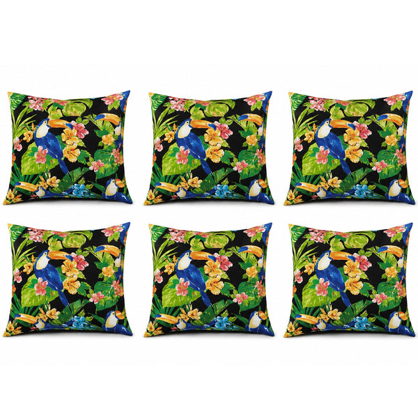6 Pack Outdoor Pillow Covers - Decorative and Water-Repellent