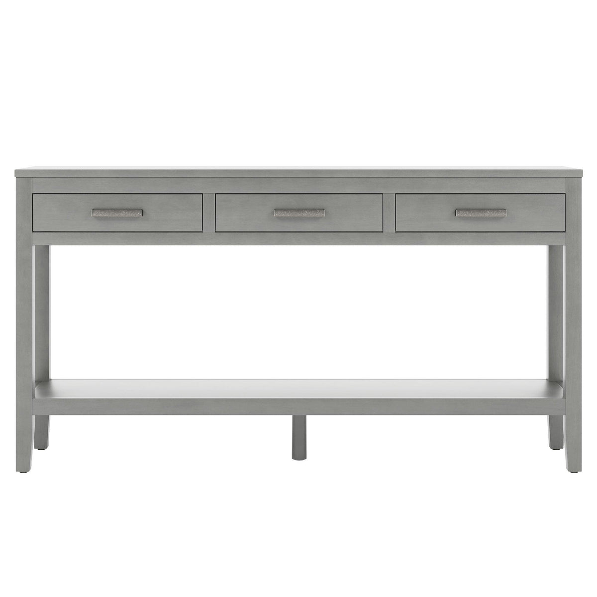 U_STYLE 59.1'' Farmhouse Entryway Table with 3 Drawers