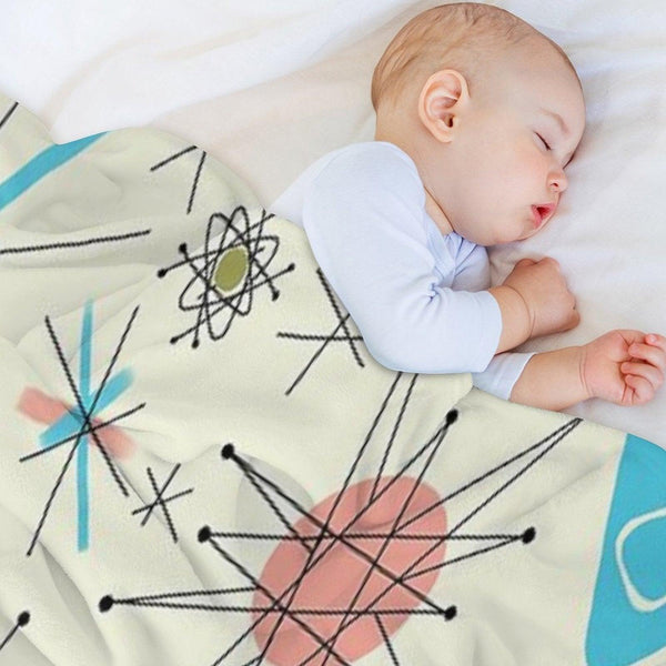 1950's Atomic Starburst Throw Blanket