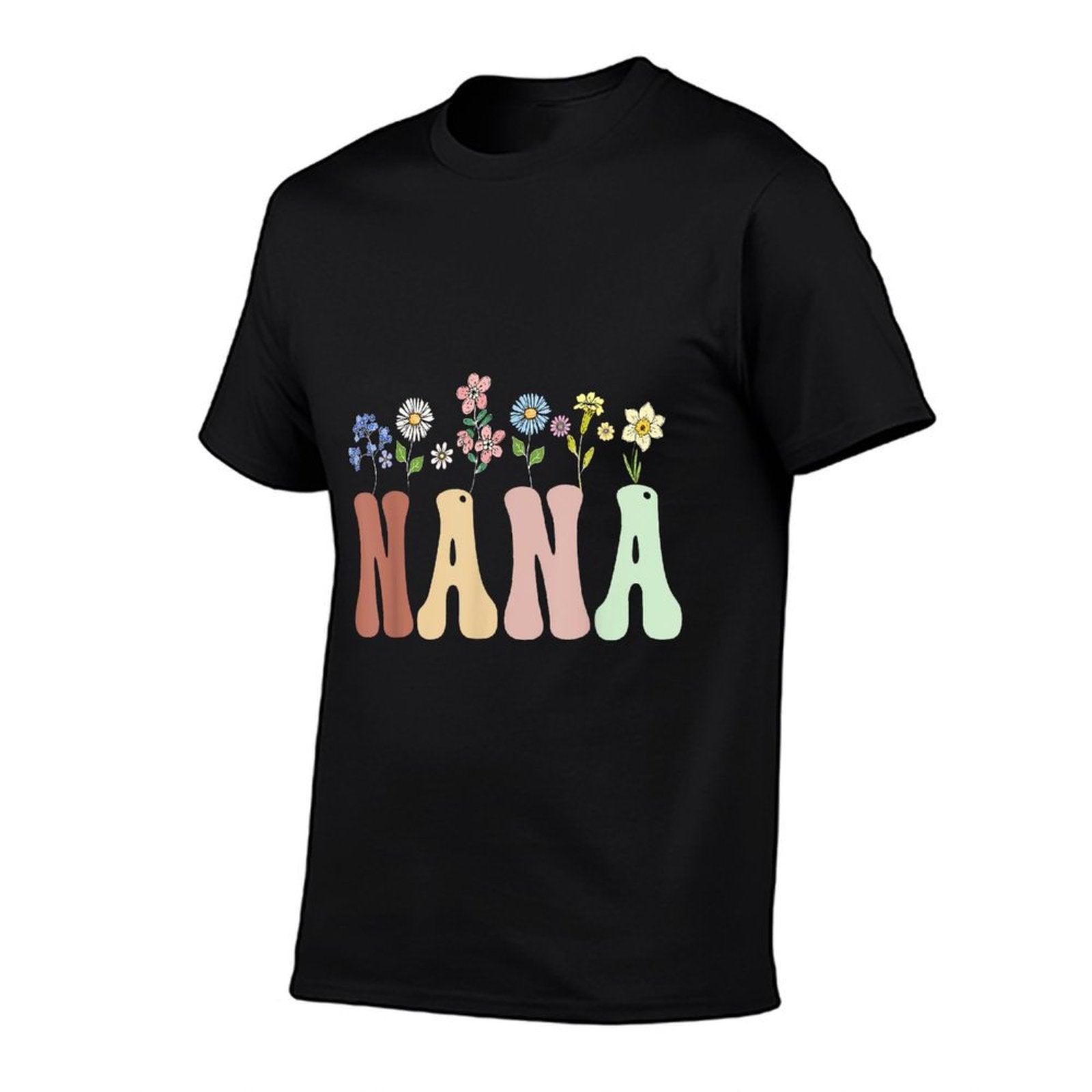Nana Gifts Women Wildflower Floral Design Nana T-Shirt