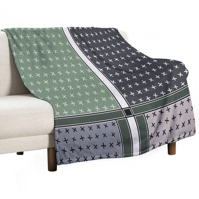 Colourful Geometric Triangles Sustainable Throw Blanket