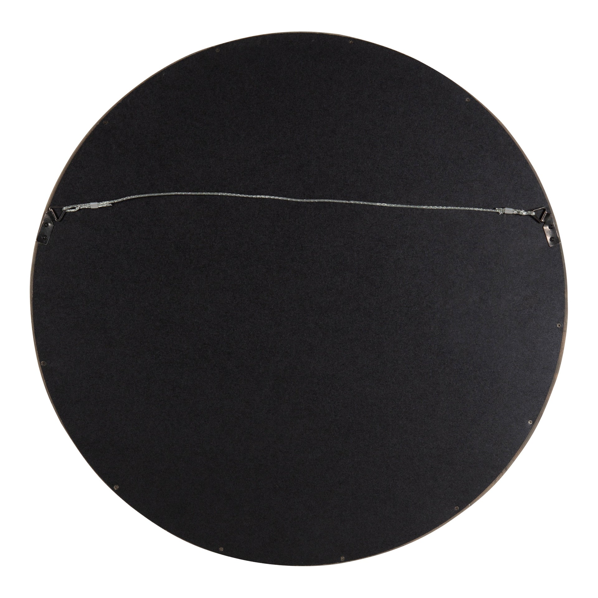 Hutton Round Wood Wall Mirror