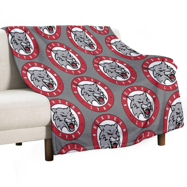 RED Lynx Logo Plush Throw Blanket