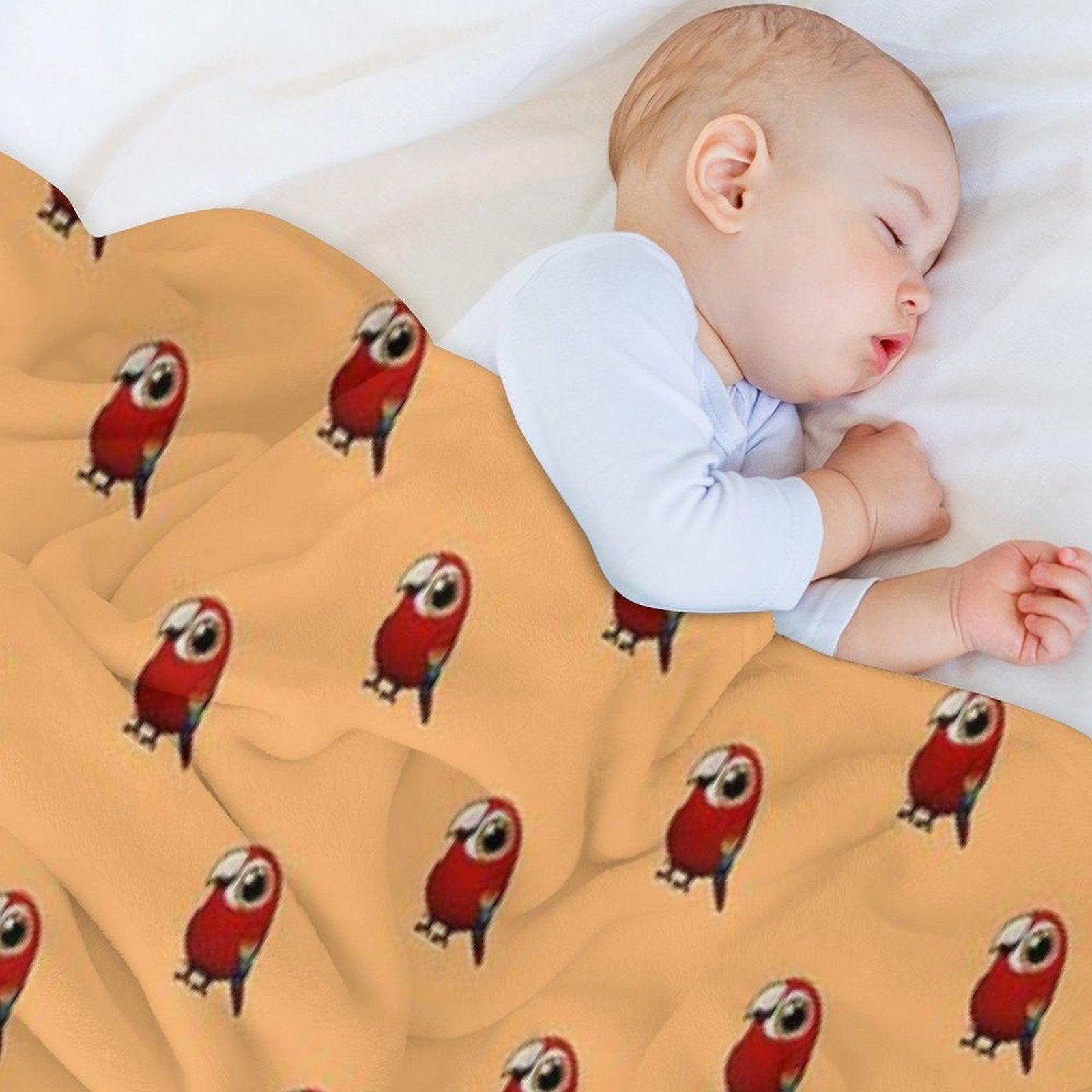 Cute Fat Macaw Throw Blanket