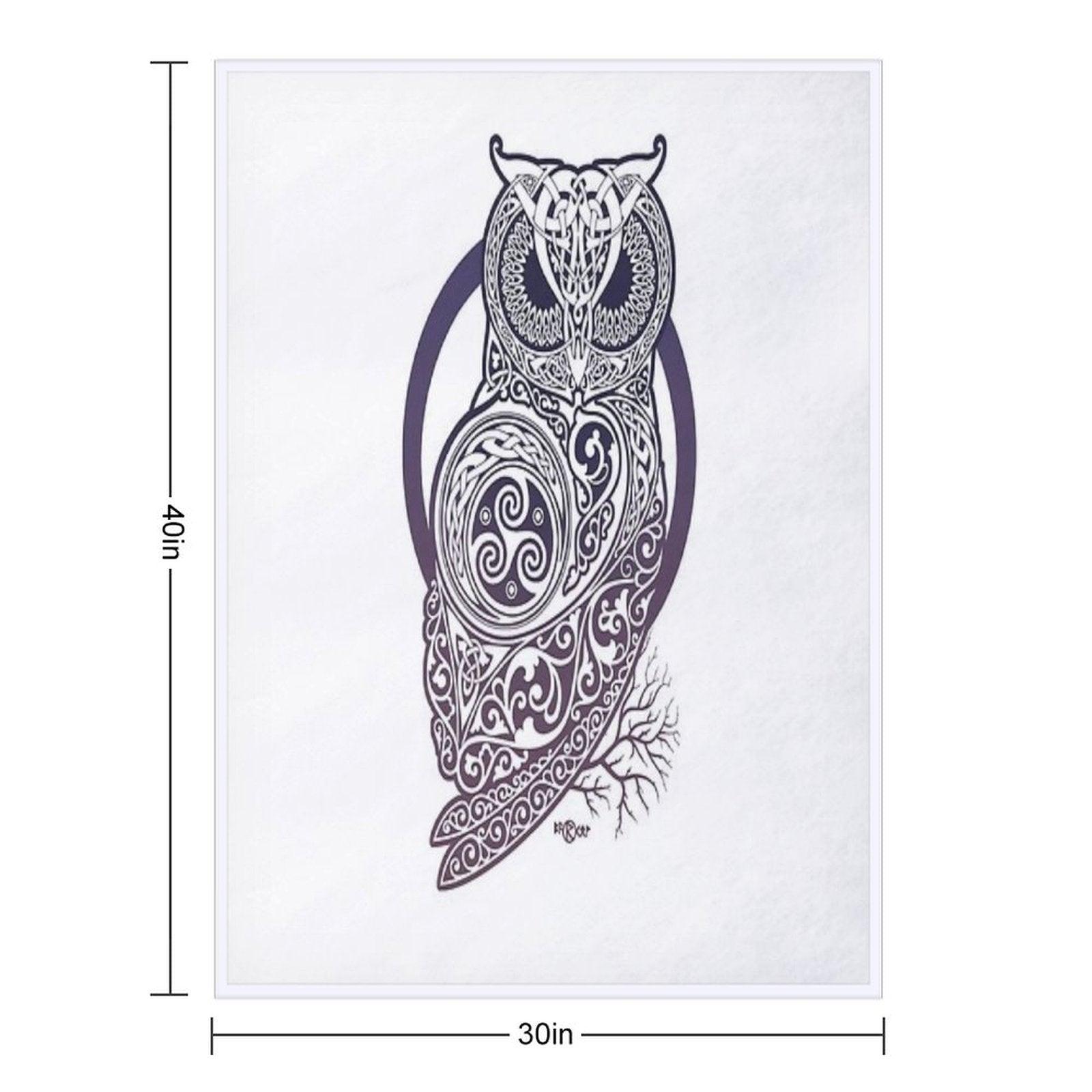 CELTIC OWL Throw Blanket