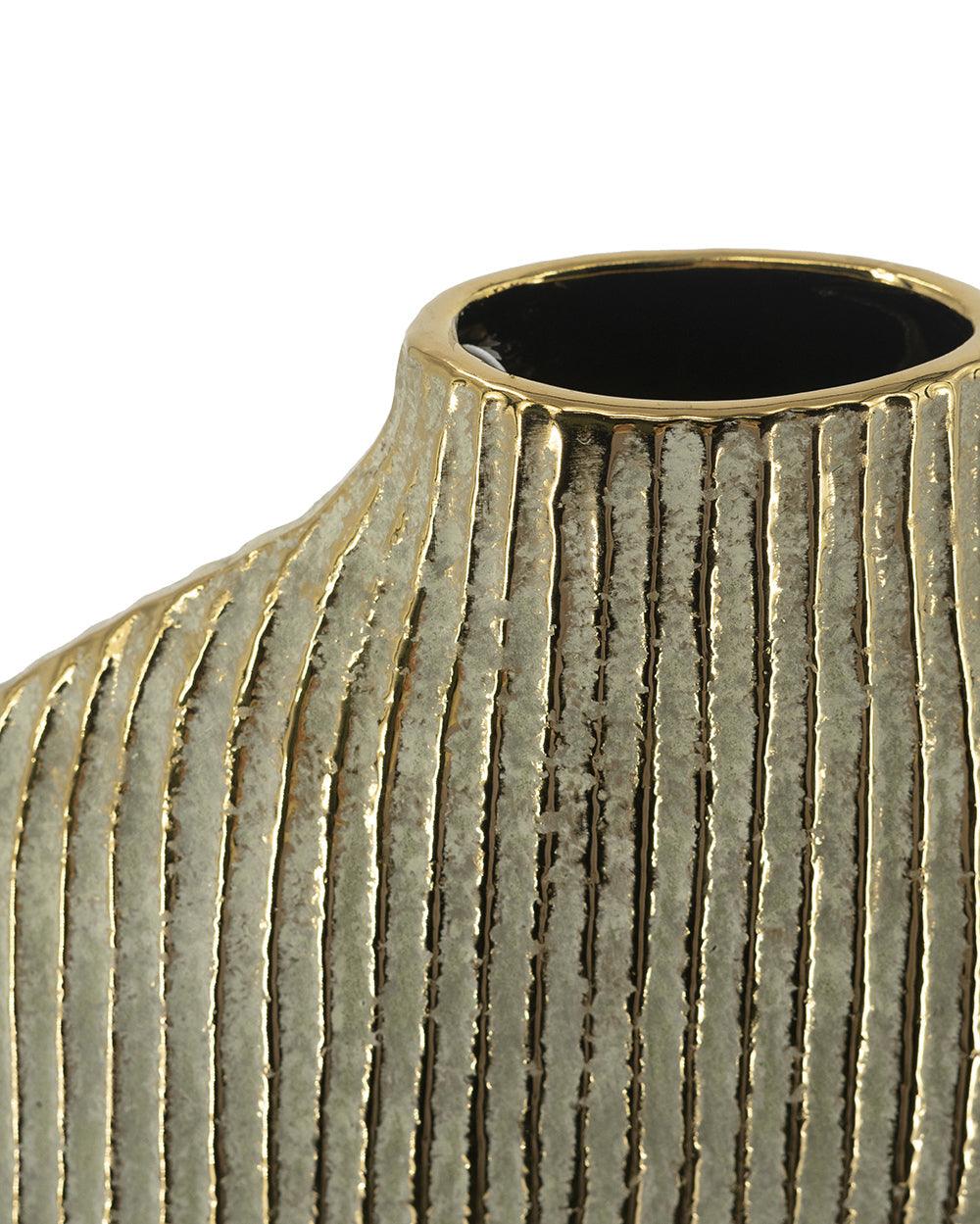 Modern Sculptural Floral Accent  Ceramic Vase
