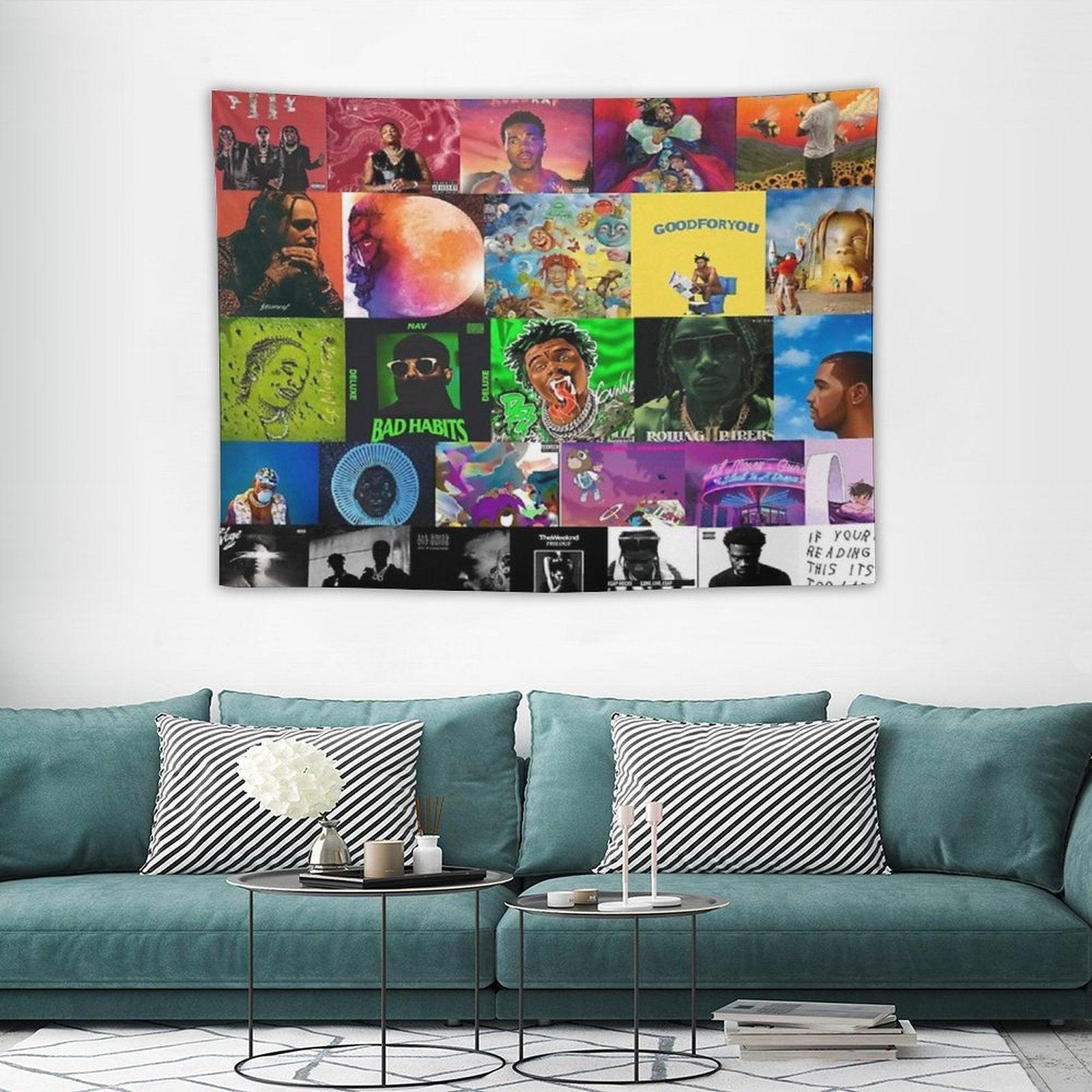 Album Cover Collage Tapestry