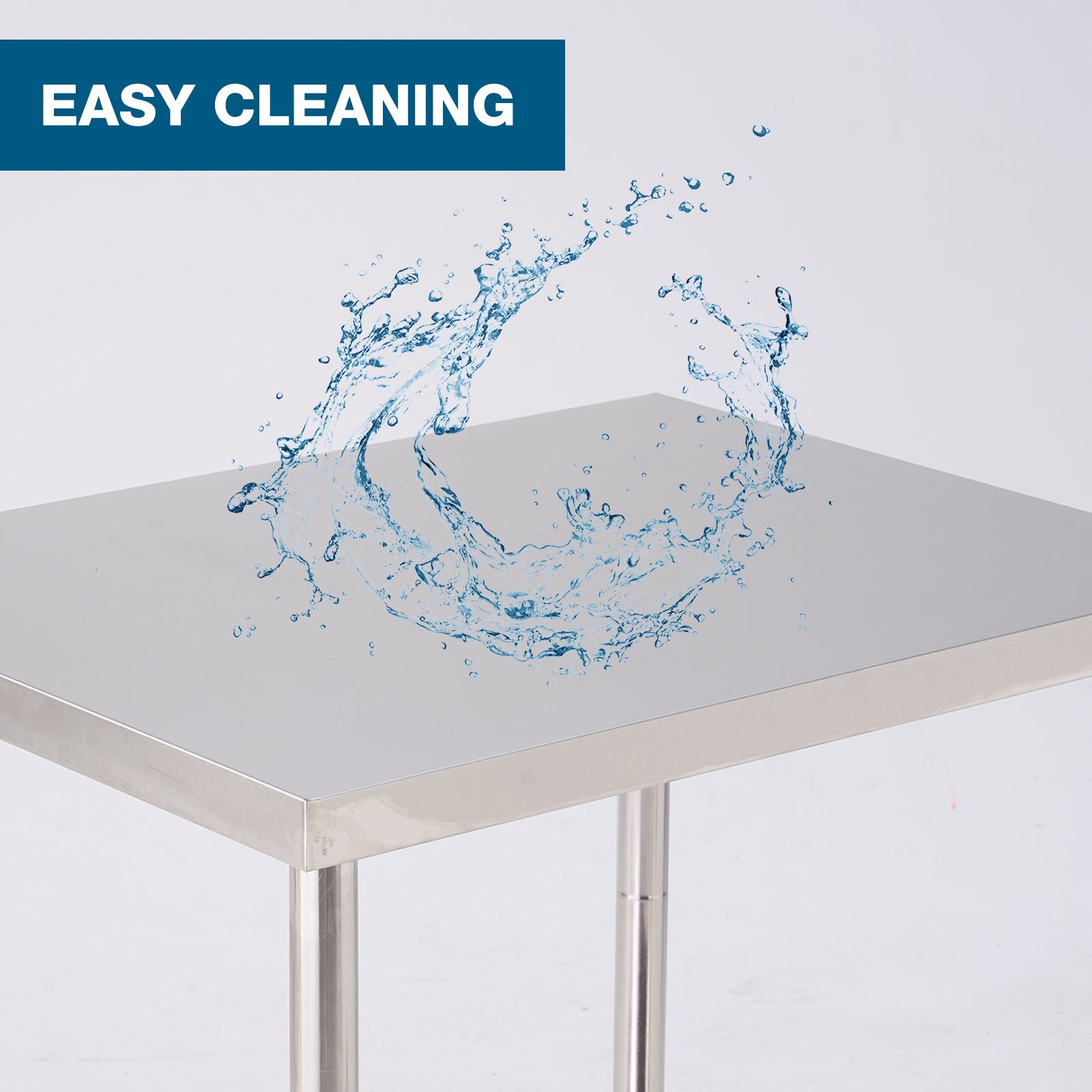 60''*24'' Commercial Work Table for Restaurant and Home Stainless Steel Kitchen Prep Table with Under Shelf and wheels