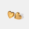 Gold Heart Stud Earrings