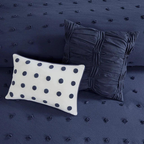 Brooklyn Cotton Jacquard Comforter Set with Euro Shams and Throw Pillows - Gifts for You 'n Me