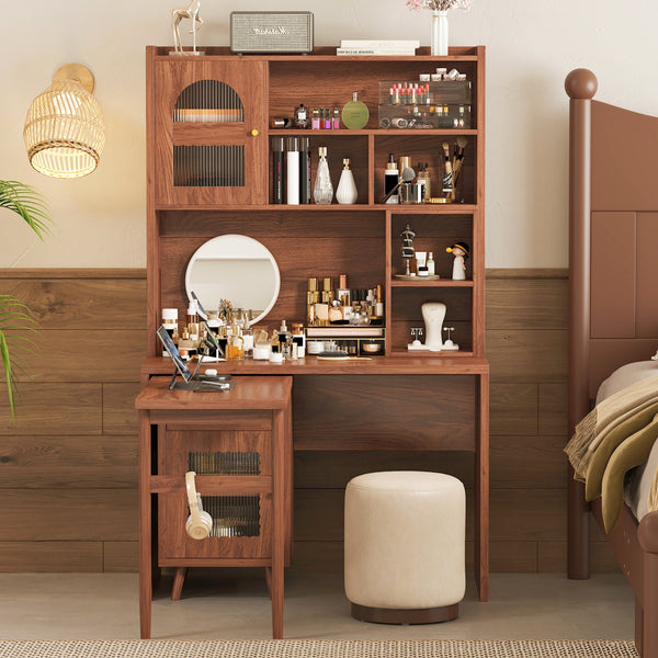 Computer Desk with 90 Degree Rotating Desktop BLAKHOM