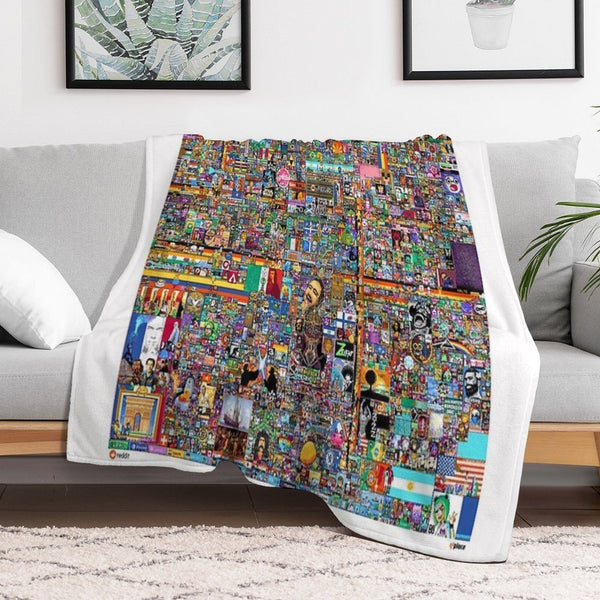 Rplace Reddit 2022 Velvety-soft Throw Blanket