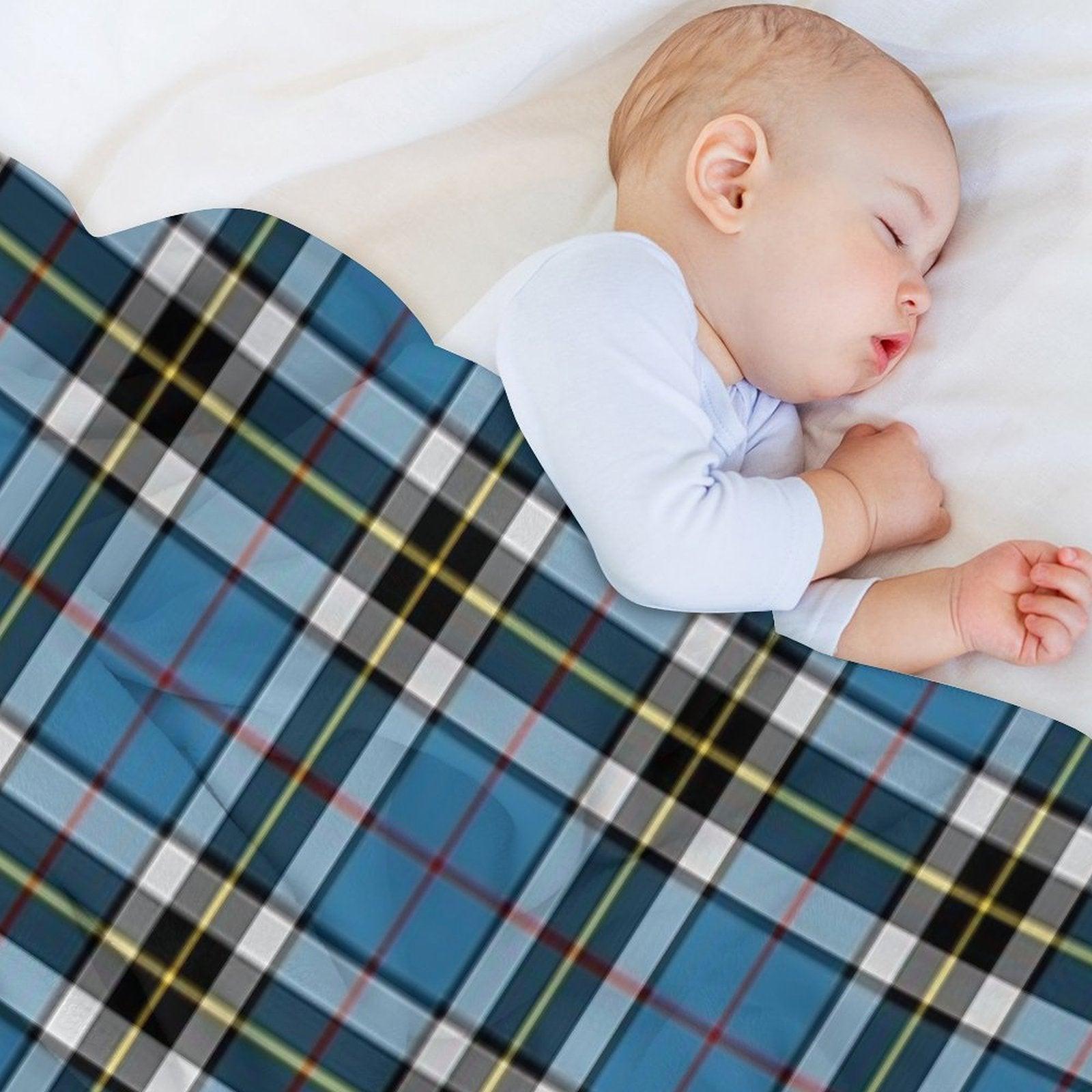 Thompson Blue Dress Tartan  Clan Thomson  Cute Tartan Throw Blanket