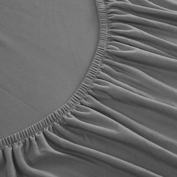 100% Microfiber Jersey Knit Sheet Set with Pillowcases-Grey Sleep Zone