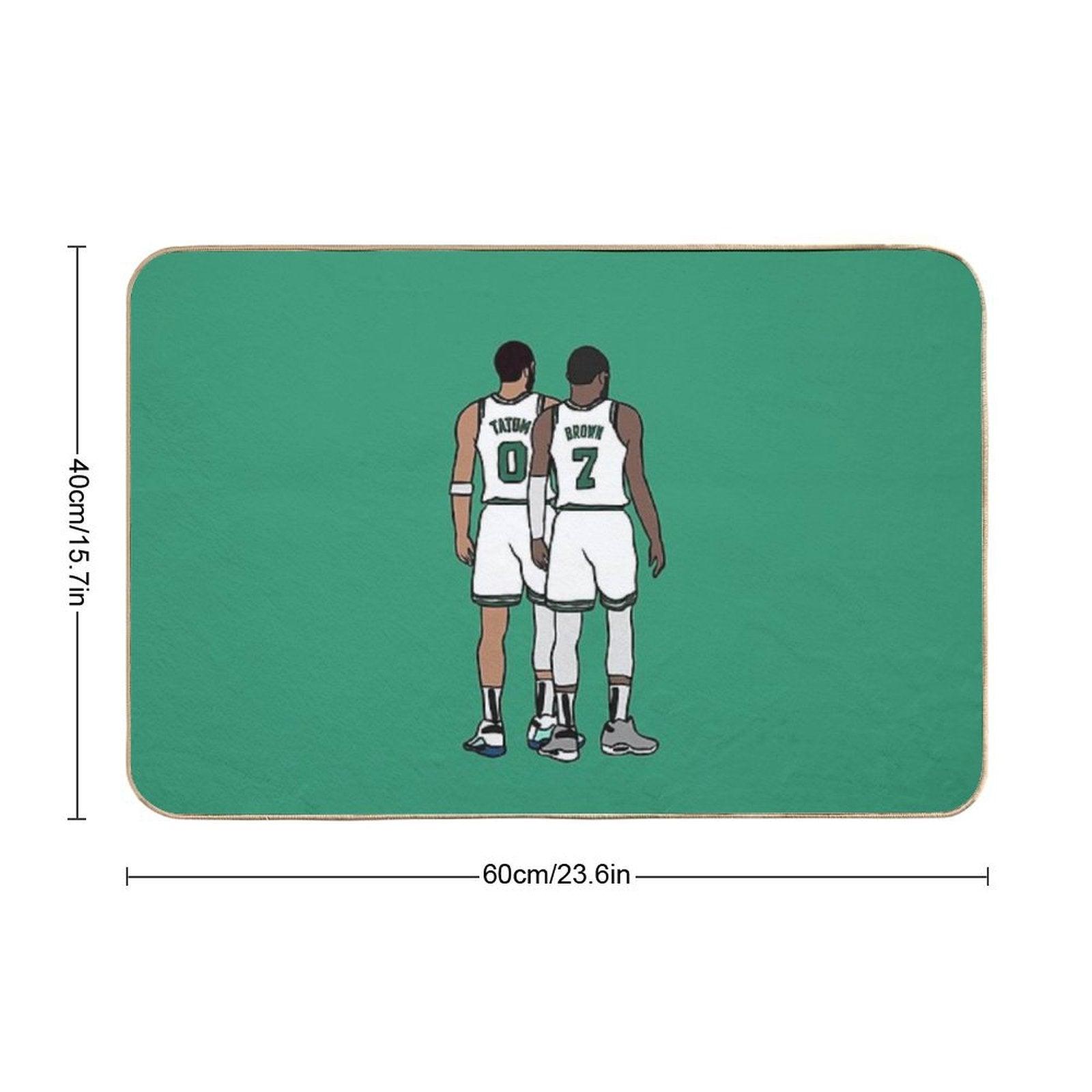 Jayson Tatum And Jaylen Brown Back-To Bath Mat