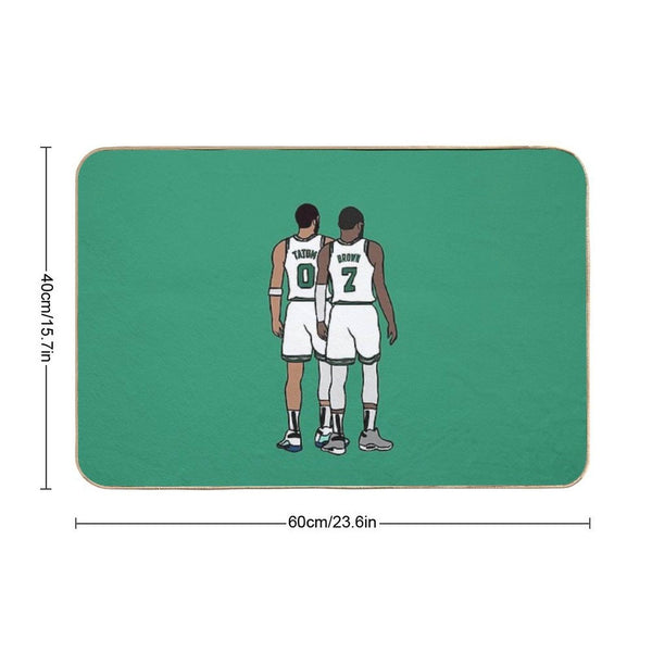 Jayson Tatum And Jaylen Brown Back-To Bath Mat