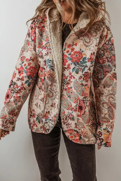 Vintage Autumn Printed Long Sleeve Hooded Jacket Lightweight & Stylish Casual Outerwear