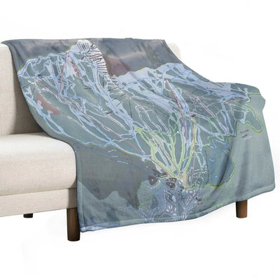 Fernie Resort Trail Map Throw Blanket