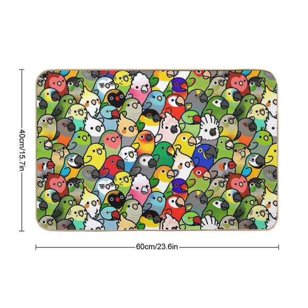 Everybirdy Pattern 2023 Bath Mat
