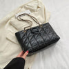 Trendy Rhombus Chain Shoulder Bag - Black