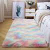 Silk-wool Carpet Bedroom Bedside Living Room Solid Color - Rainbow Color / 120X160CM