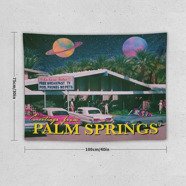Greetings from Palm Springs Tapestry