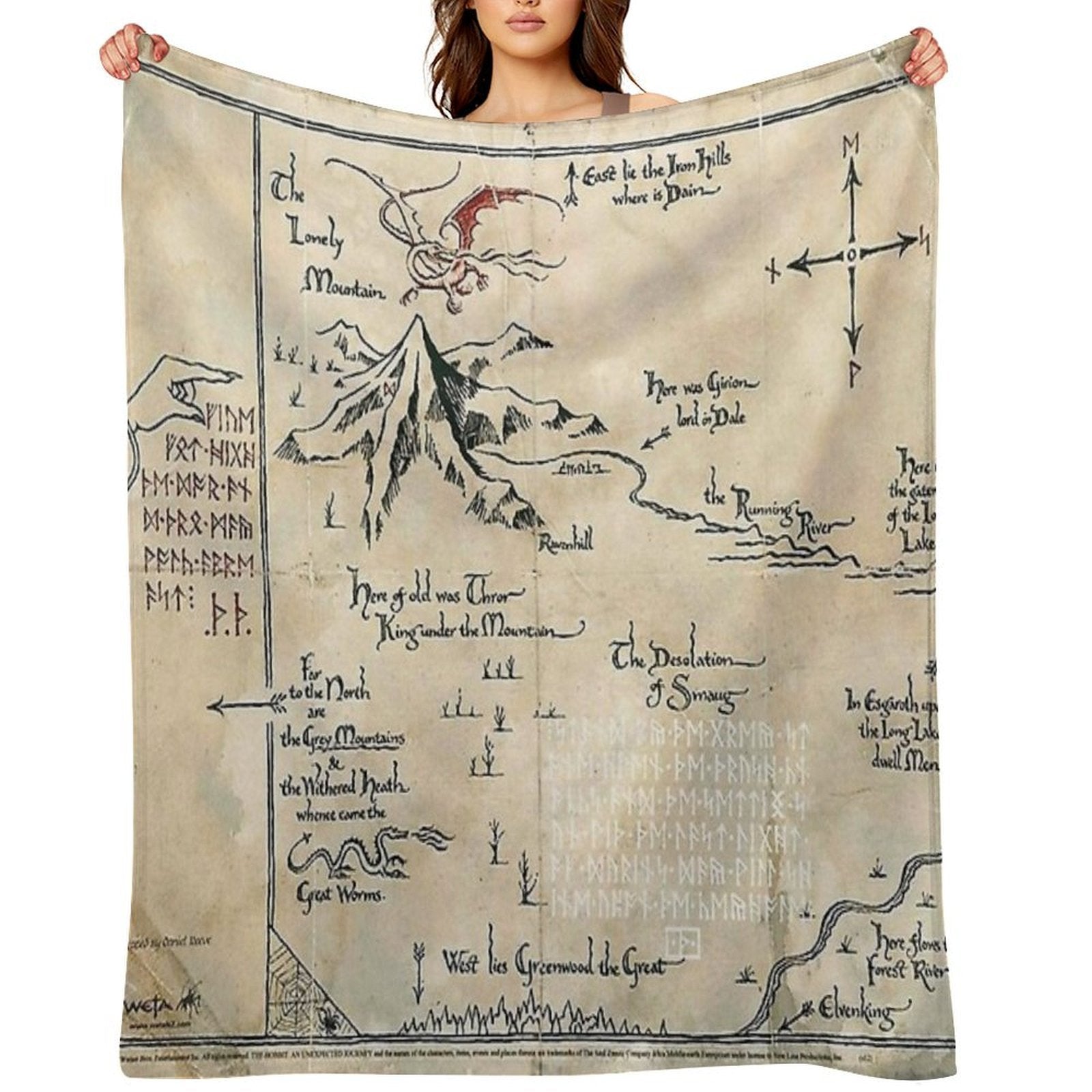The Map of Live Multi-functional Throw Blanket