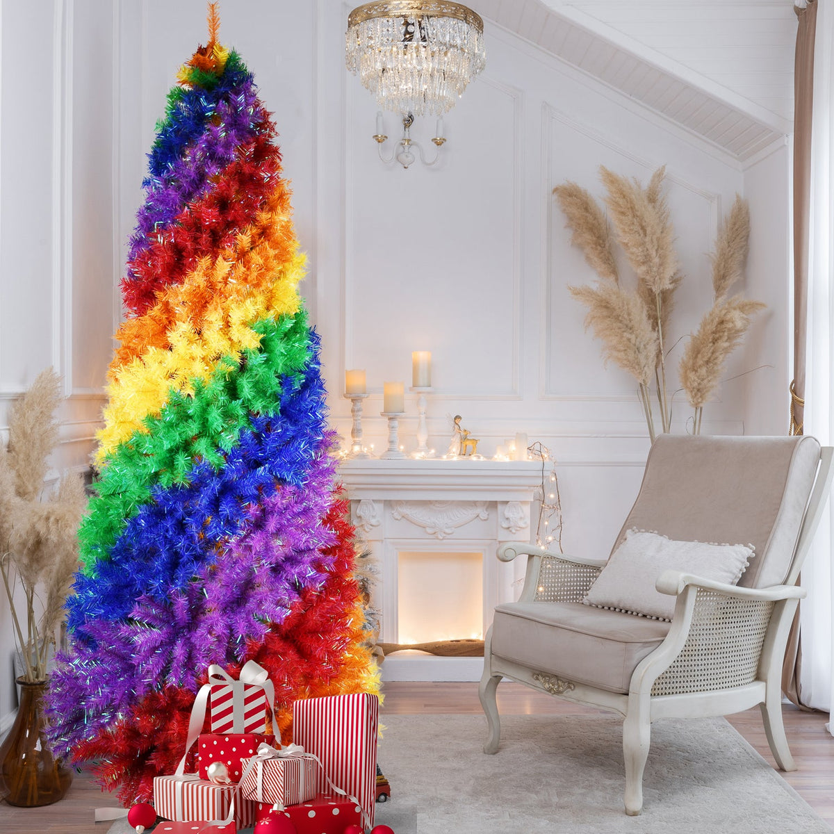 5ft Rainbow Spiral Christmas Tree