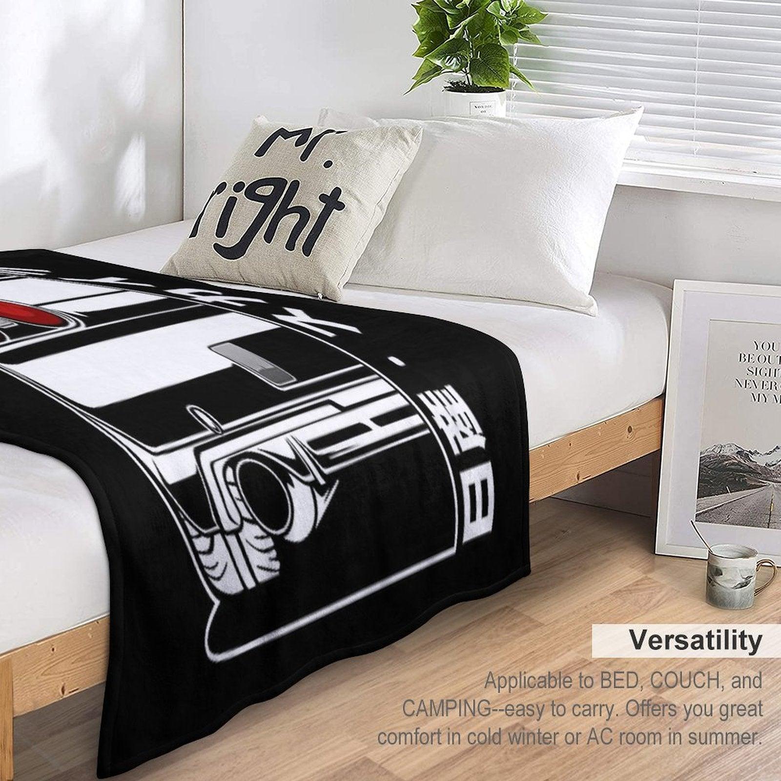 Skyline R32 GTR (White Print) Throw Blanket