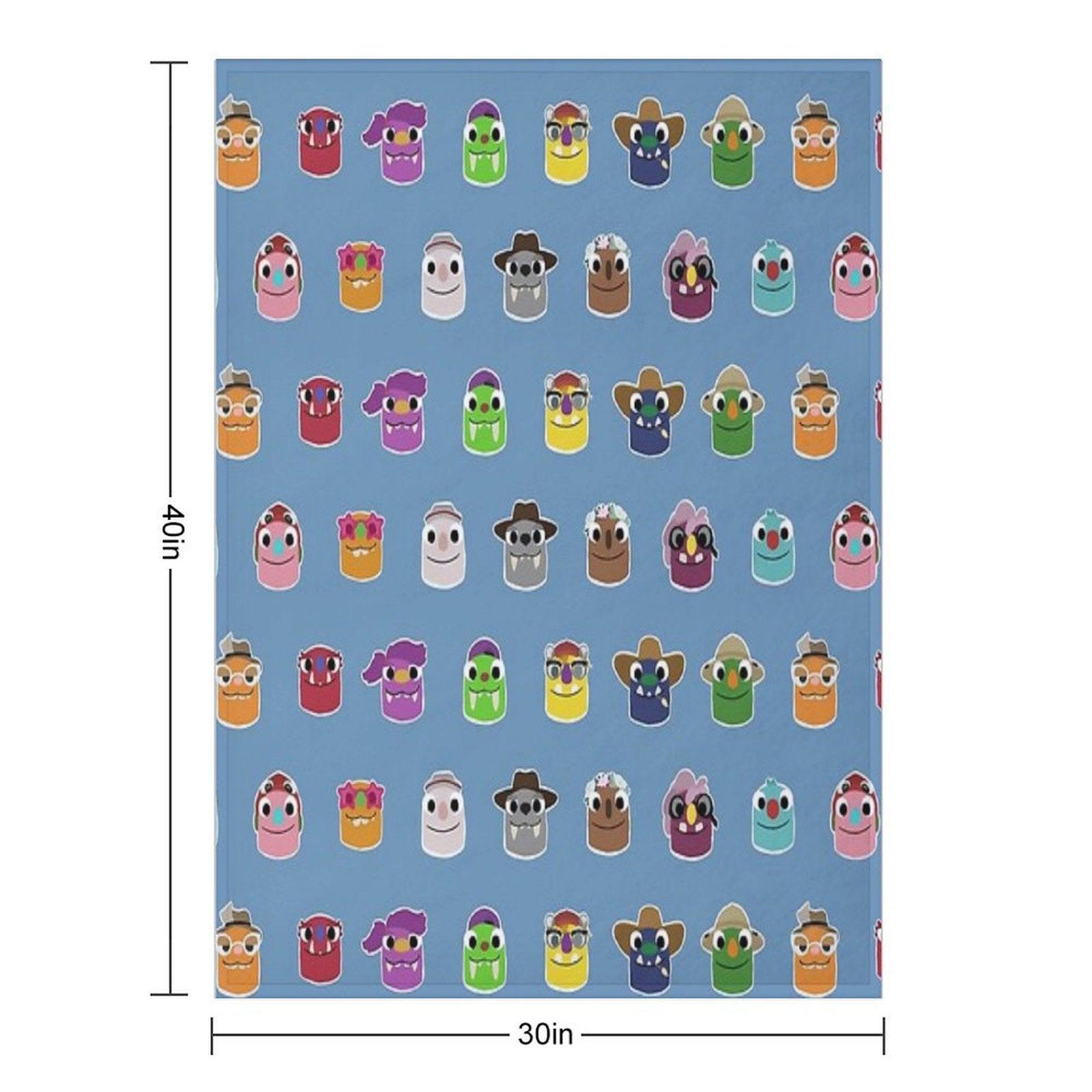 Bugsnax - All Grumpuses Throw Blanket