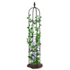 7DAY'S 6.2ft Garden Obelisk Trellis; Lightweight Rustproof Plastic Coated Metal Tall Tower Trellis Stand