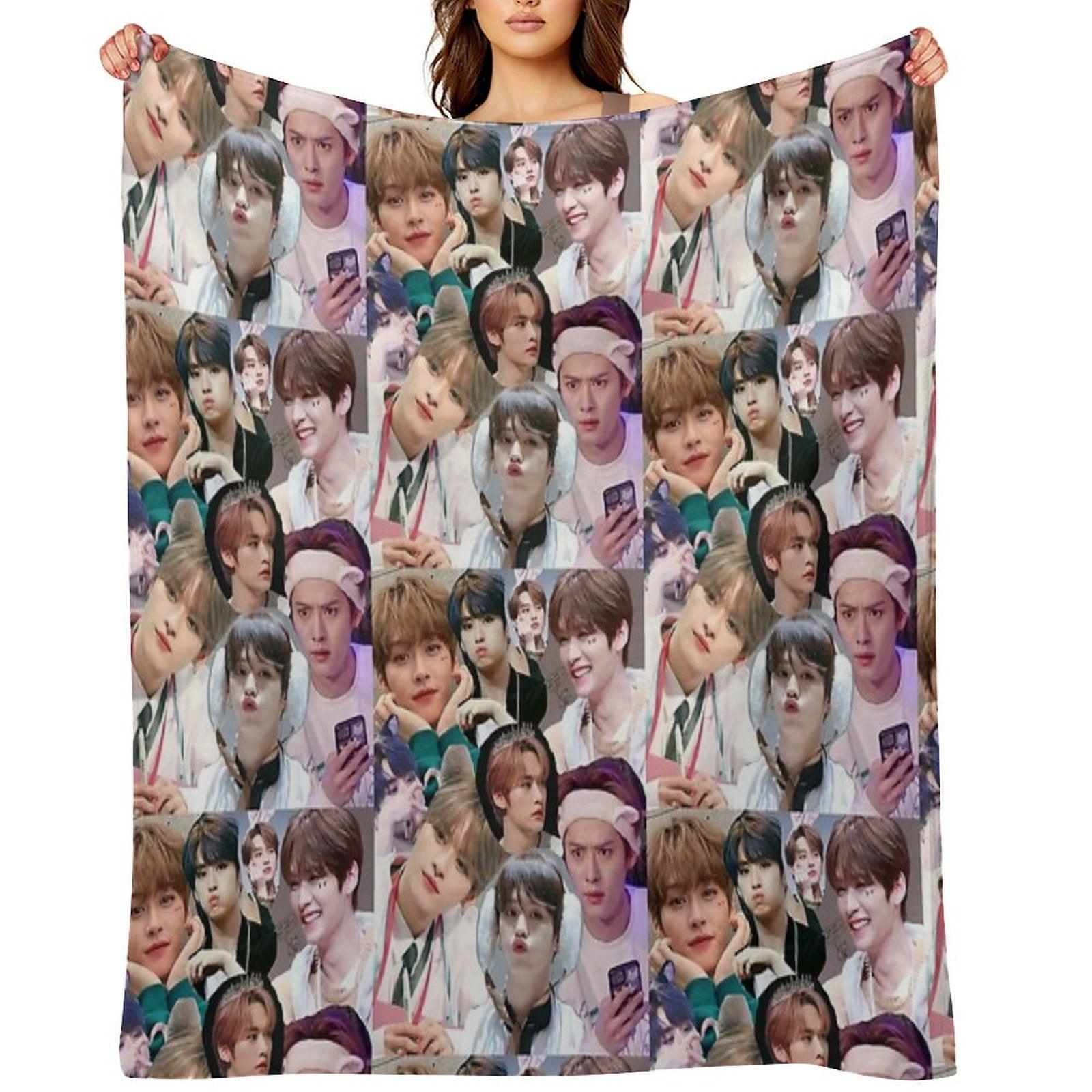 Lee Know Collage Throw Blanket